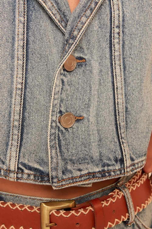 Colete Jeans Marmorizado Jeans - foto 3