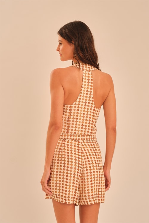 Colete Trama Camel Estampado - foto 4