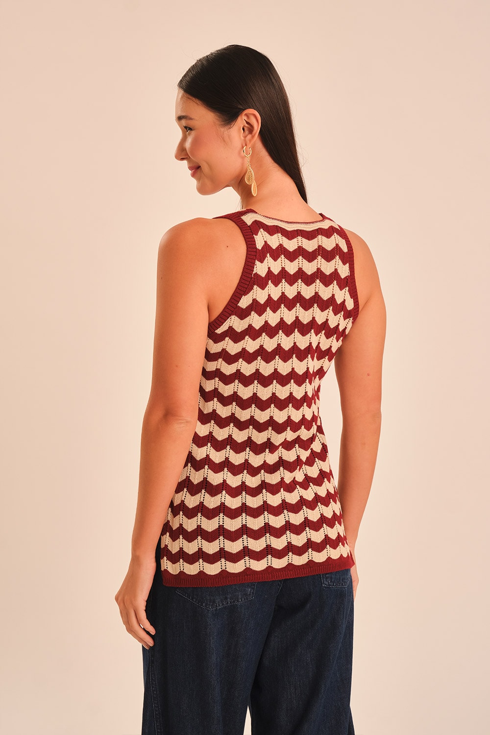 Colete Tricot Listra Tamara Listrado