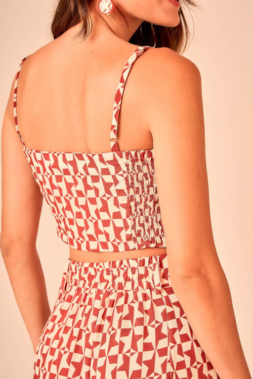 Cropped Estrelada Estampado - foto 4