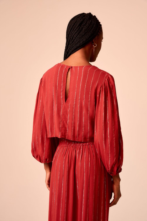 Cropped Lyra Vermelho Tinto - foto 3