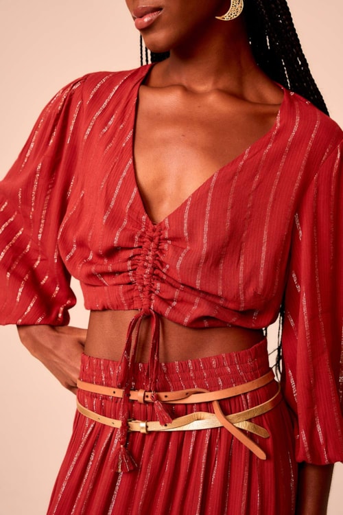 Cropped Lyra Vermelho Tinto - foto 4