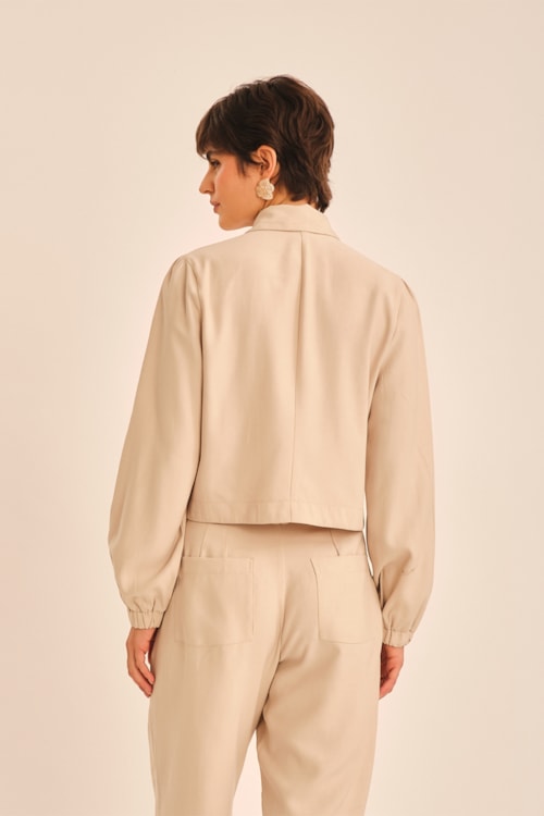 Jaqueta Viscose Horizonte Bege - foto 10