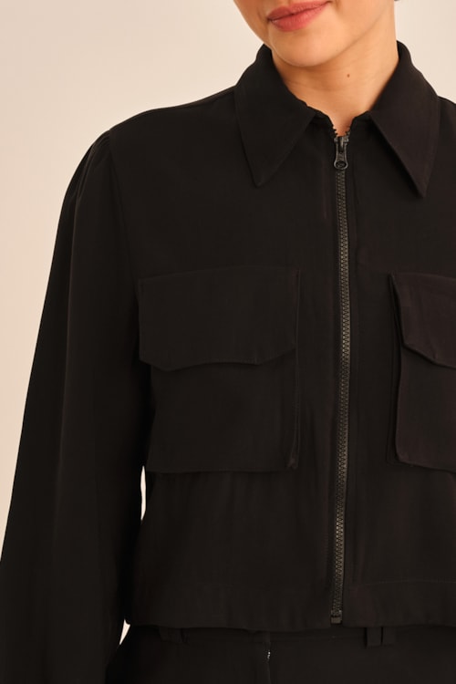 Jaqueta Viscose Horizonte Preto - foto 4