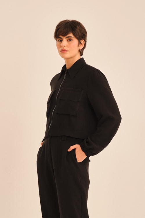 Jaqueta Viscose Horizonte Preto - foto 5