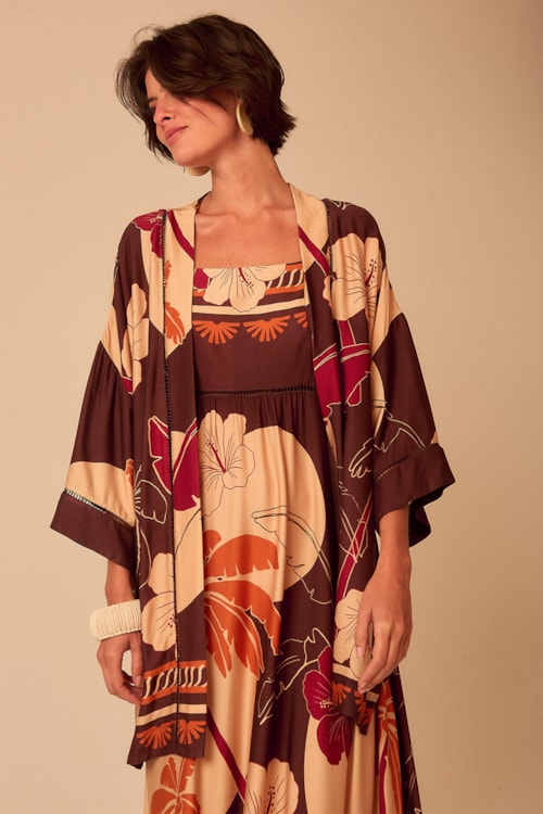 Kimono Entardecer Estampado - foto 2