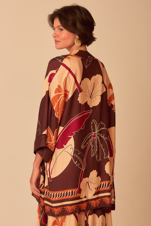Kimono Entardecer Estampado - foto 3