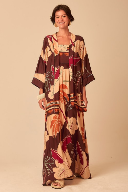 Kimono Entardecer Estampado - foto 1