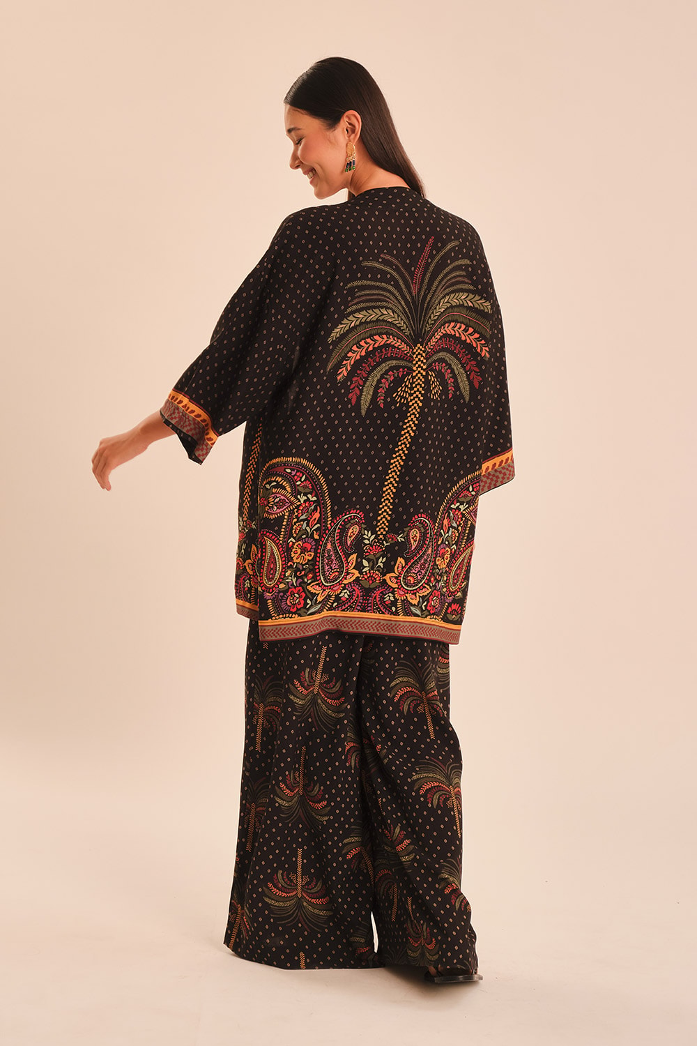 Kimono Jardim De Majorelle Estampado