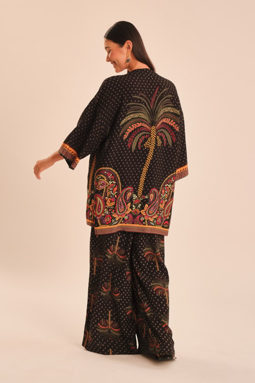 Kimono Jardim De Majorelle Estampado - foto 5