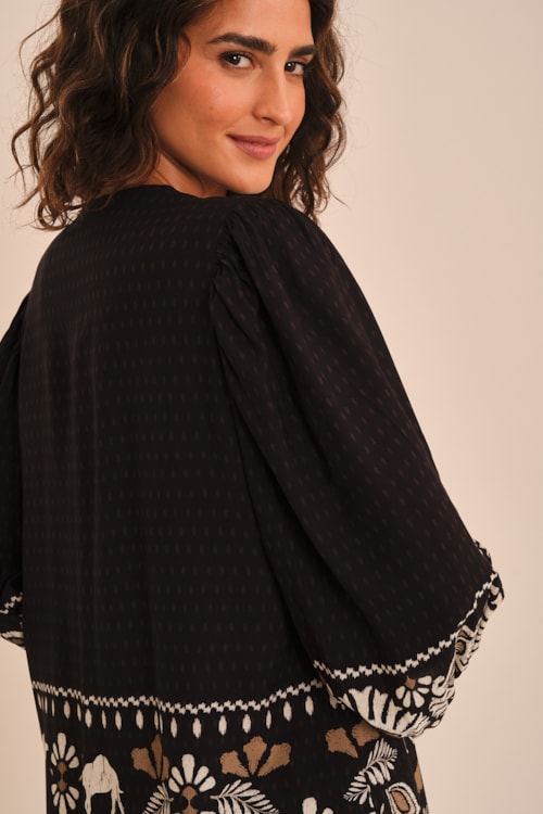 Kimono Rota Dos Camelos Estampado - foto 4