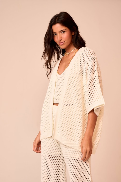 Kimono Tricot Tropical Off - foto 2