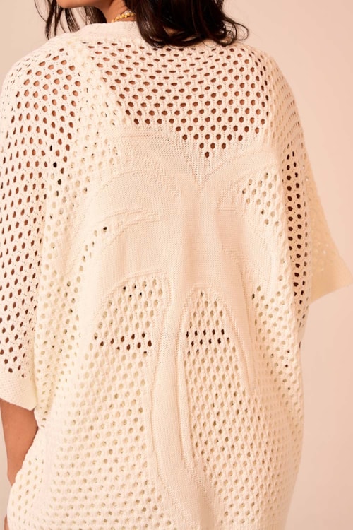 Kimono Tricot Tropical Off - foto 4