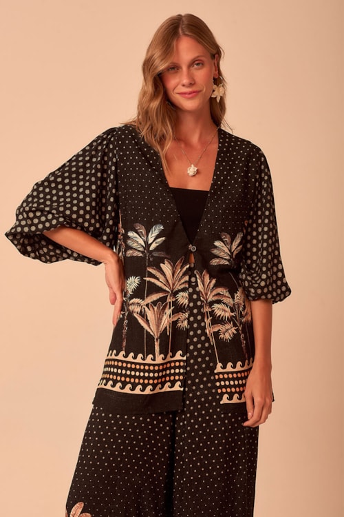 Kimono Tropical Poente                  Estampado - foto 2