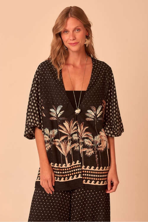 Kimono Tropical Poente                  Estampado - foto 1