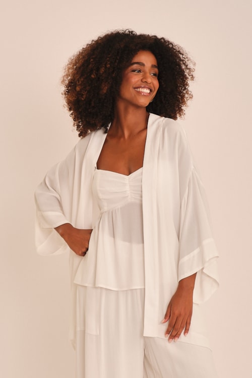 Kimono Viscose Peach Off - foto 1
