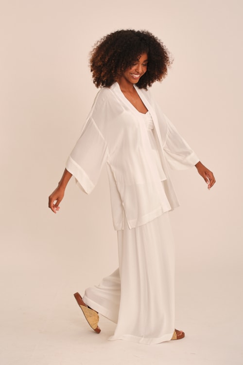 Kimono Viscose Peach Off - foto 3