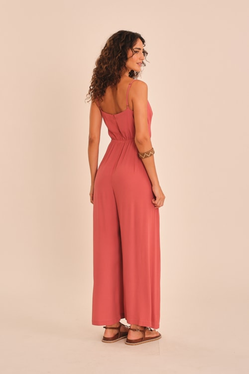Macacao Cropped Layla Rosa Seco - foto 2