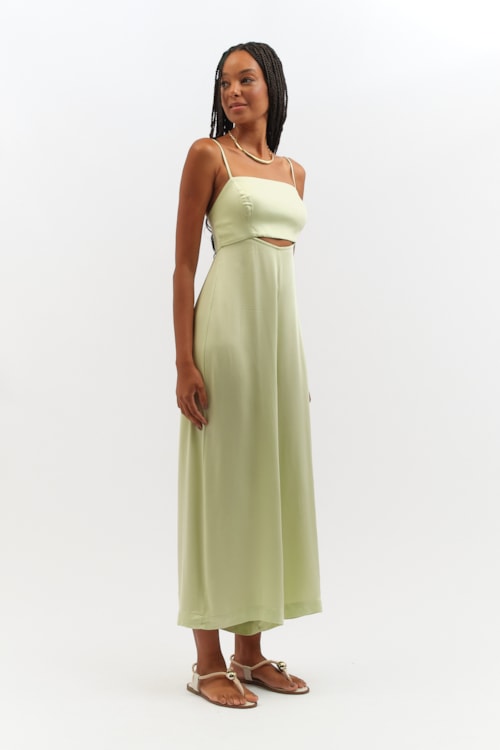 Macacao Cropped Satin Verde Mint - foto 3