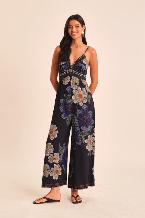 Macacao Flor De Acafrao Estampado - foto 1