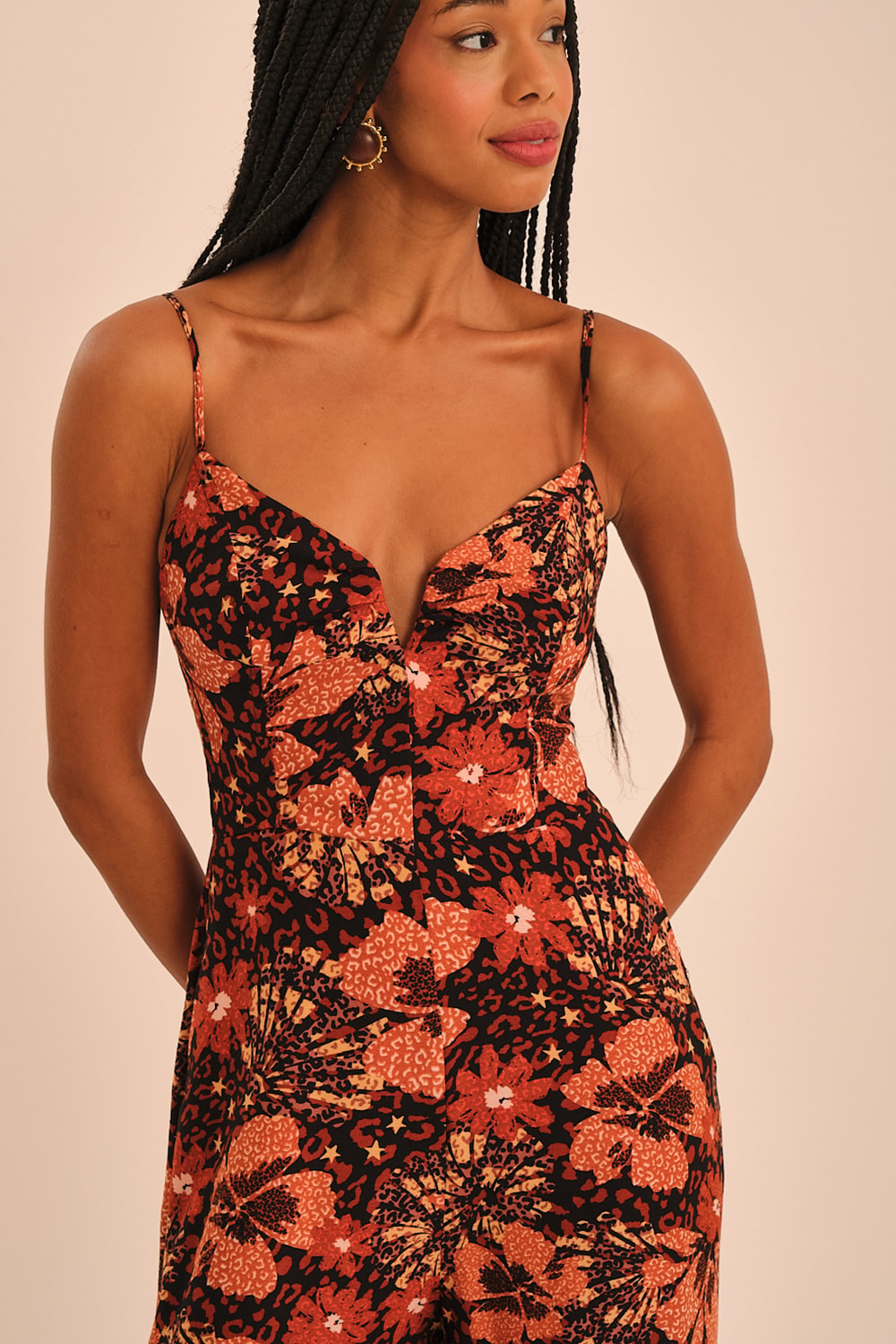 Macacao Floral Marrocan Estampado