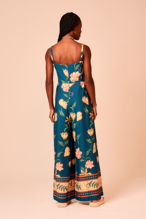 Macacão Floral Noturno Estampado - foto 3