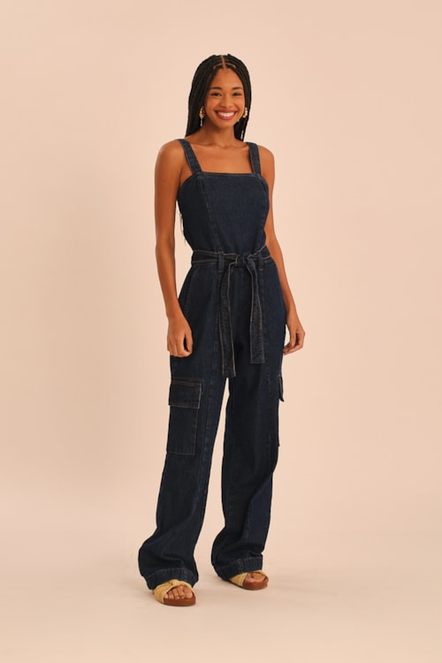 Macacao Jeans Cargo Jeans - foto 1