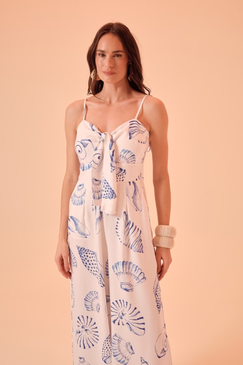 Macacao Pantalona Oceanica Estampado - foto 1