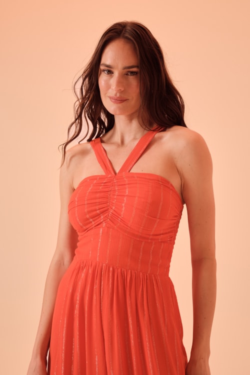 Macacao Pantalona Peach Laranja - foto 3