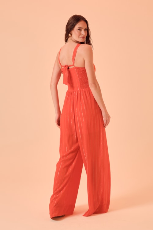 Macacao Pantalona Peach Laranja - foto 6