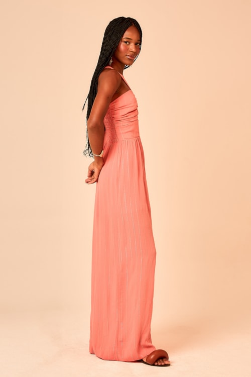 Macacao Pantalona Peach Rosa - foto 3