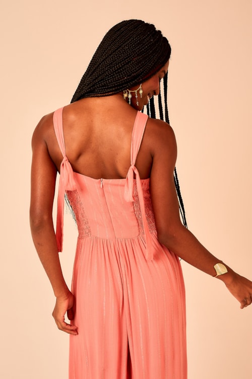 Macacao Pantalona Peach Rosa - foto 6