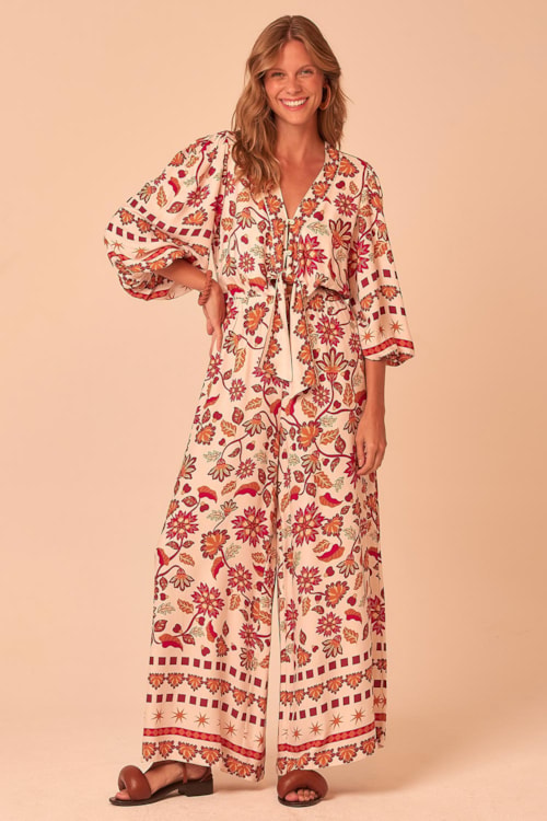 Macacão Pantolona Alba Estampado - foto 1