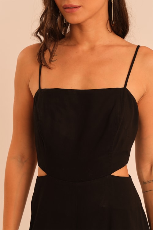 Macacao Rayon Twill Preto - foto 3