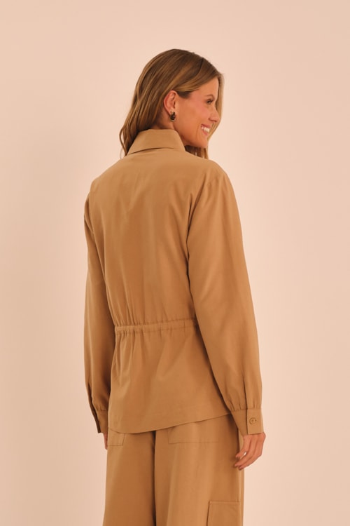 Parka Utilitaria Bege Tahine - foto 4