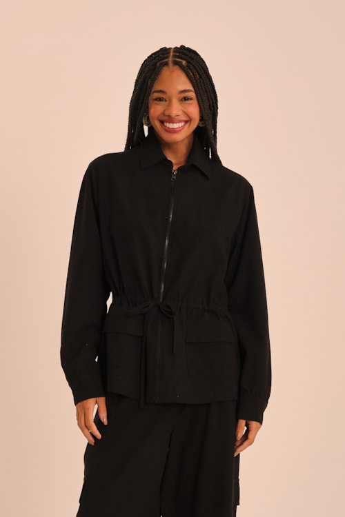 Parka Utilitaria Preto - foto 1