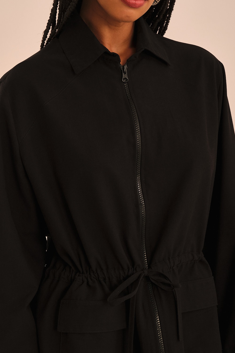Parka Utilitaria Preto