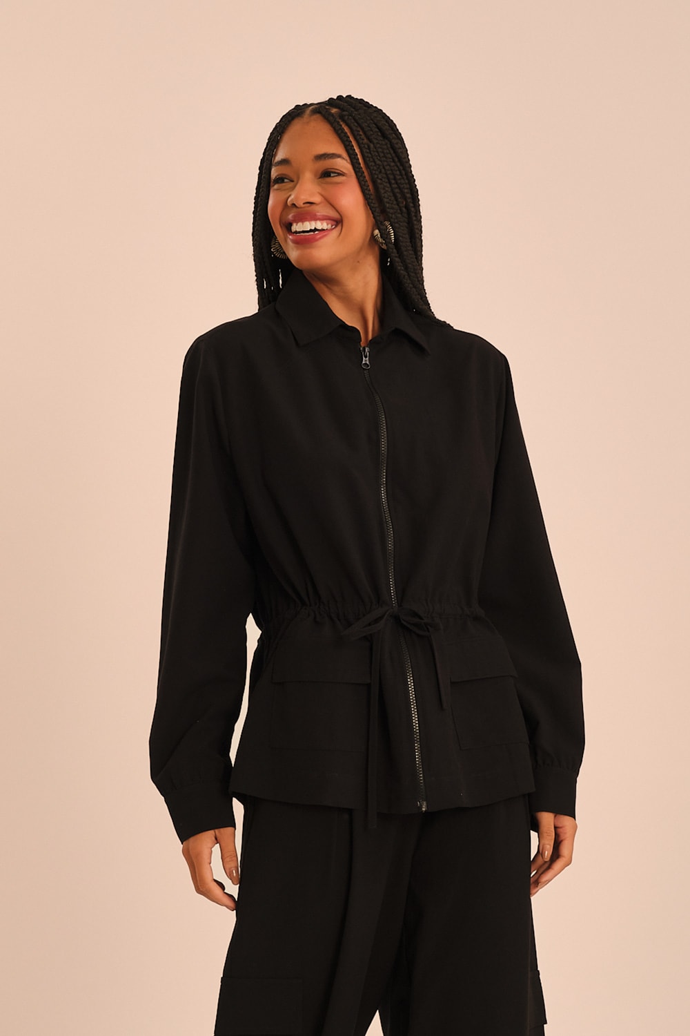 Parka Utilitaria Preto
