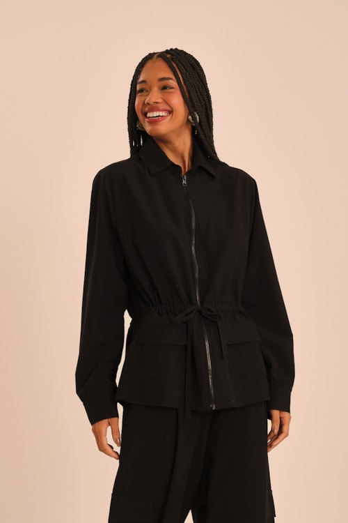 Parka Utilitaria Preto - foto 3