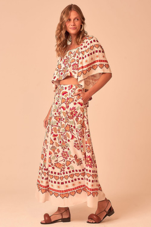 Saia Cropped Alba Estampado - foto 2