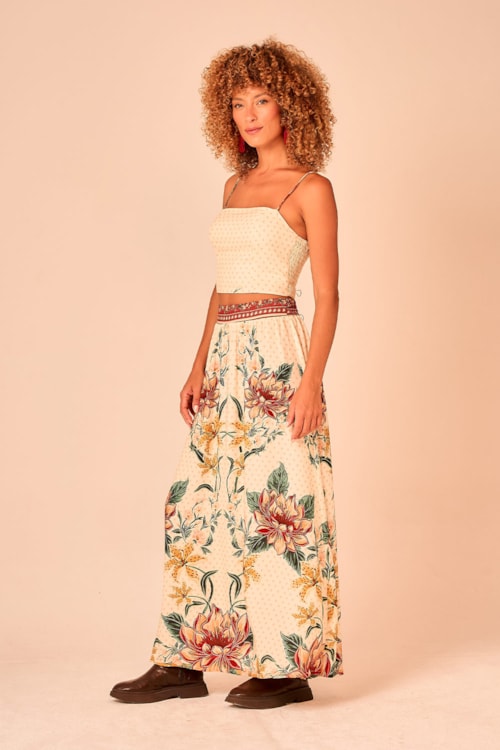 Saia Cropped Beleza Da Floresta Estampado - foto 3