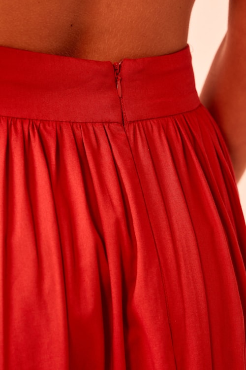 Saia Cropped Cacau Vermelho Tinto - foto 5