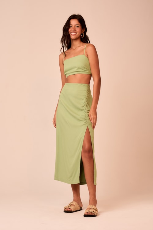 Saia Cropped Iris Verde Mint - foto 1
