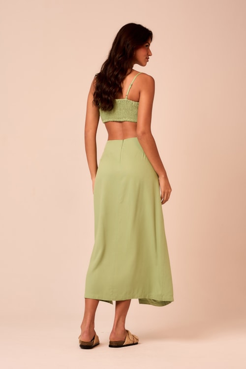 Saia Cropped Iris Verde Mint - foto 2