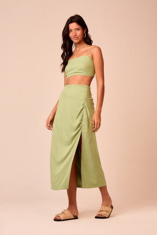 Saia Cropped Iris Verde Mint - foto 3
