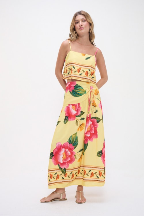 Saia Flora Estampado - foto 1