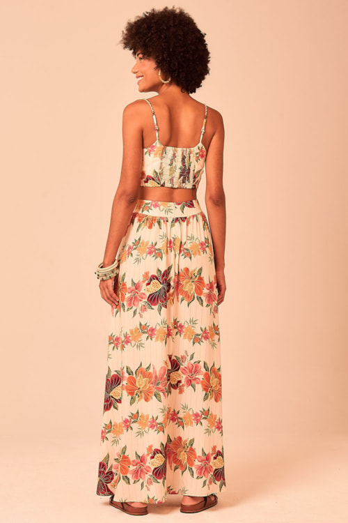 Saia Floral Batik Estampado - foto 5