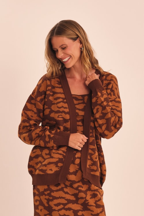 Saia Jacquard Onca Estampado - foto 2