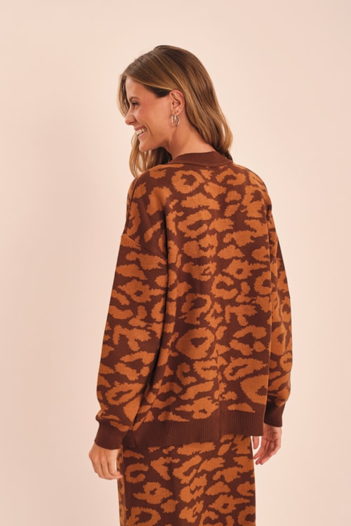 Saia Jacquard Onca Estampado - foto 3