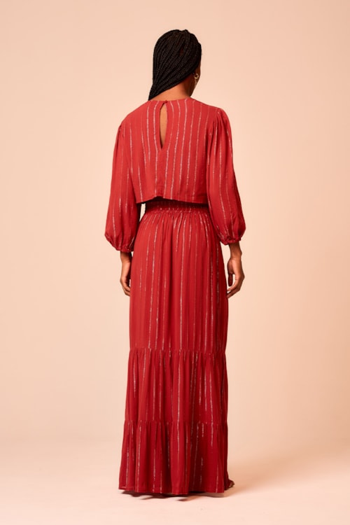 Saia Lyra Vermelho Tinto - foto 3
